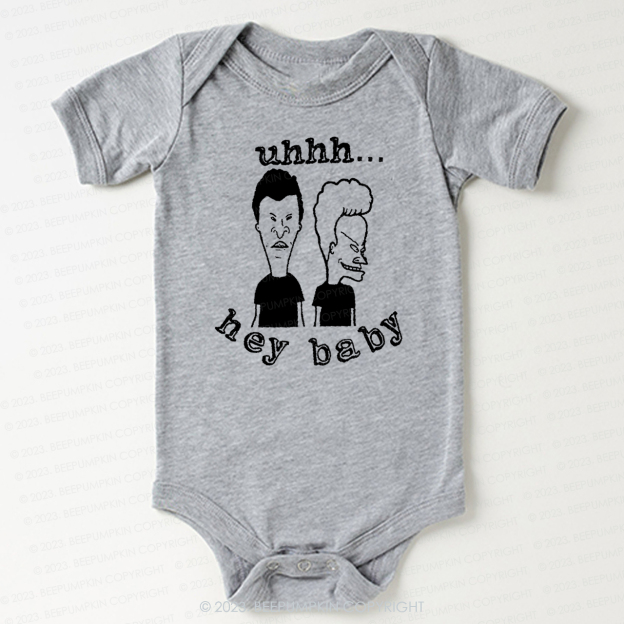 Hey Baby Beavis Butthead Funny 90s Graphic Bodysuit For Baby
