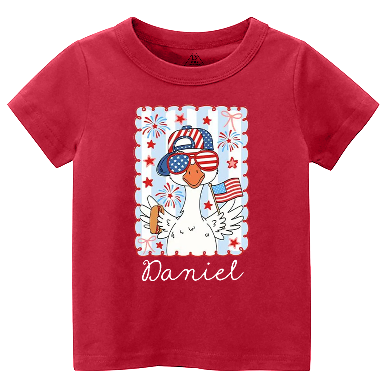 Personalized 4th Of July Goose Toddler&Kid's Tees Beepumpkin 