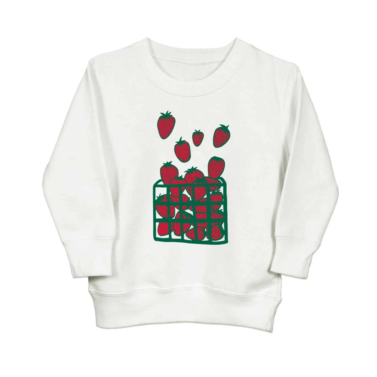 Strawberry Print Kids Sweatshirt