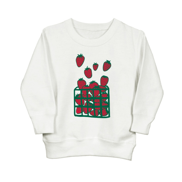 Strawberry Print Kids Sweatshirt