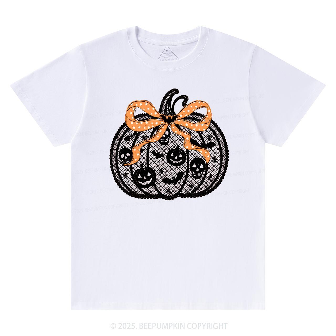 Black Lace pumpkin Halloween T-Shirts Beepumpkin