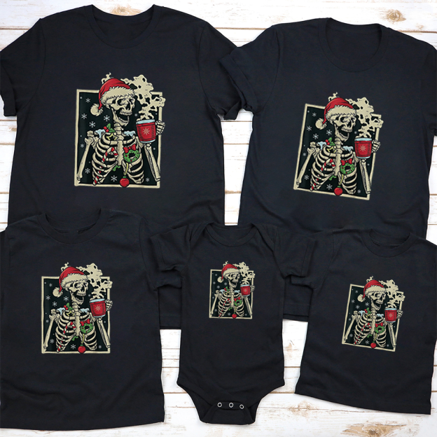Merry Christmas Skeleton Christmas Shirt For Family