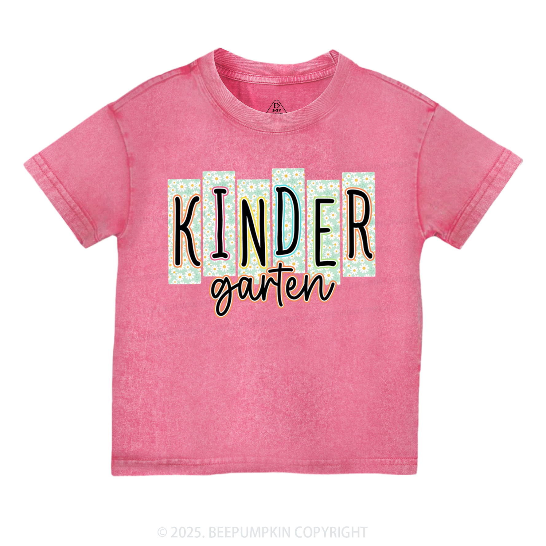 Personalized Floral School Days Toddler&Kids Washed Tees