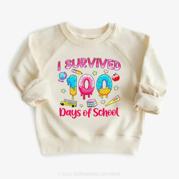 Sweet Survivor 100 Days Of School Toddler&Kid's Sweatshirt