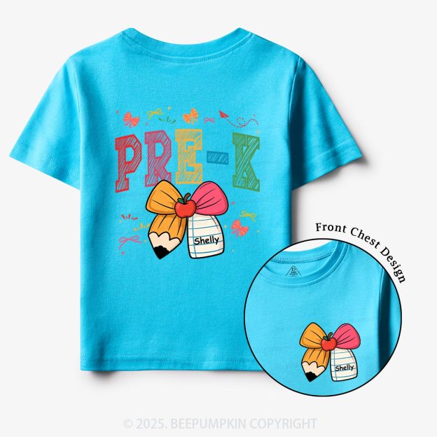 Personalized Girl Back To School Bundle Toddler&Kid's Tees Beepumpkin