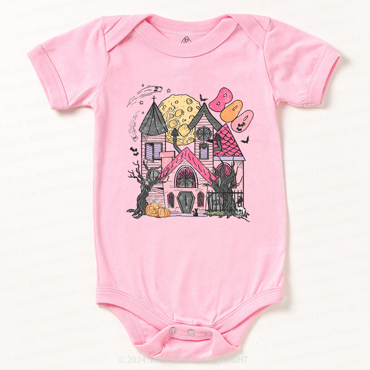 Retro Halloween Ghost Boo Baby Bodysuits