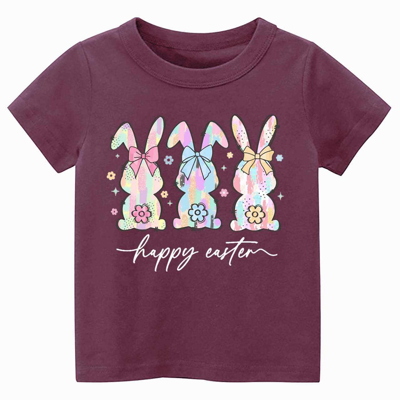 Colorful Easter Bunny Trio Toddler&Kid's Tees Beepumpkin