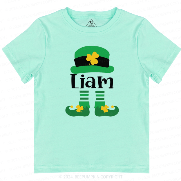 Personalized Name Fashion St. Patty Day Gift Toddler Tees