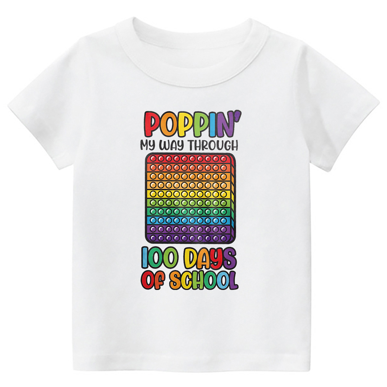 Poppin My Way Through 100 Days Toddler&Kids Tees 