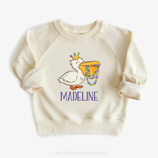 Personalized Louisiana Pelican Kid's Sweatshirt