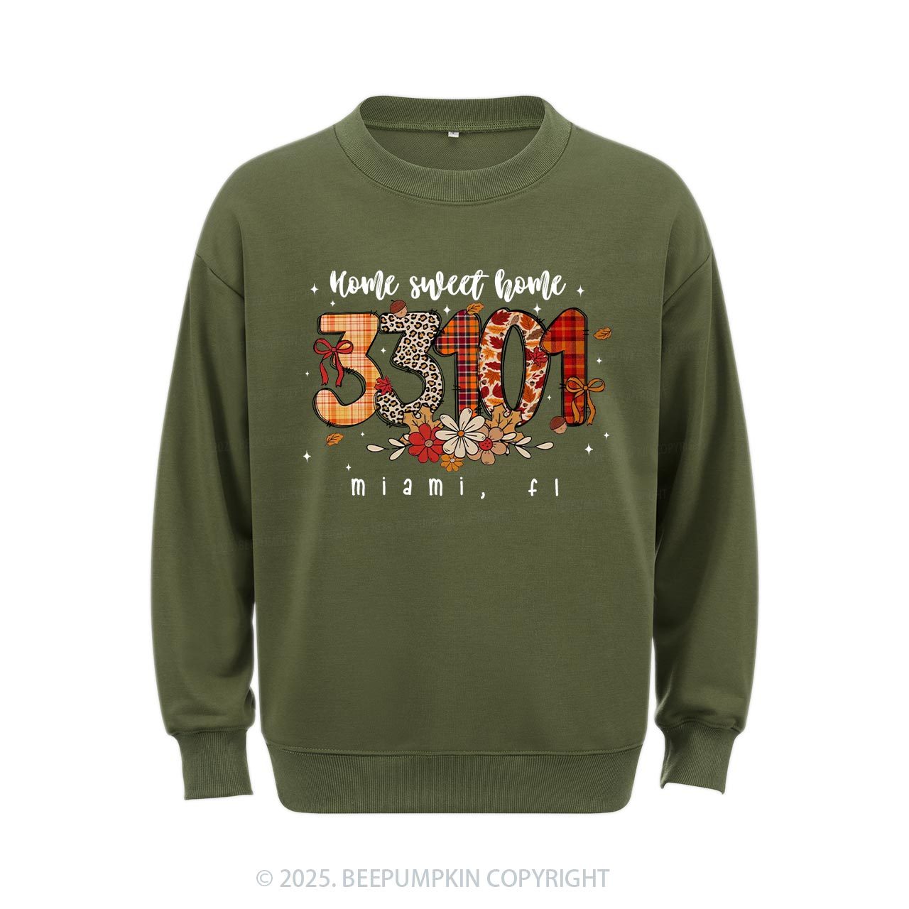 Personalized Fall Zip Code Doodle Sweatshirt Beepumpkin