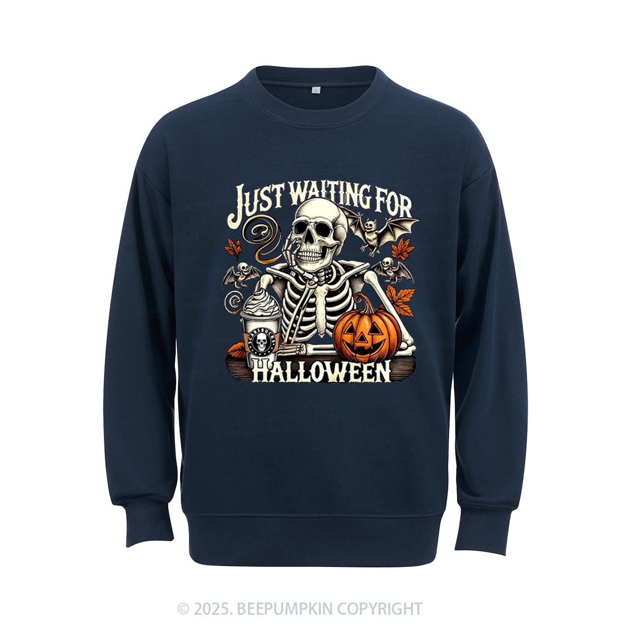 Just Waiting For Halloween Sweatshirt Beepumpkin