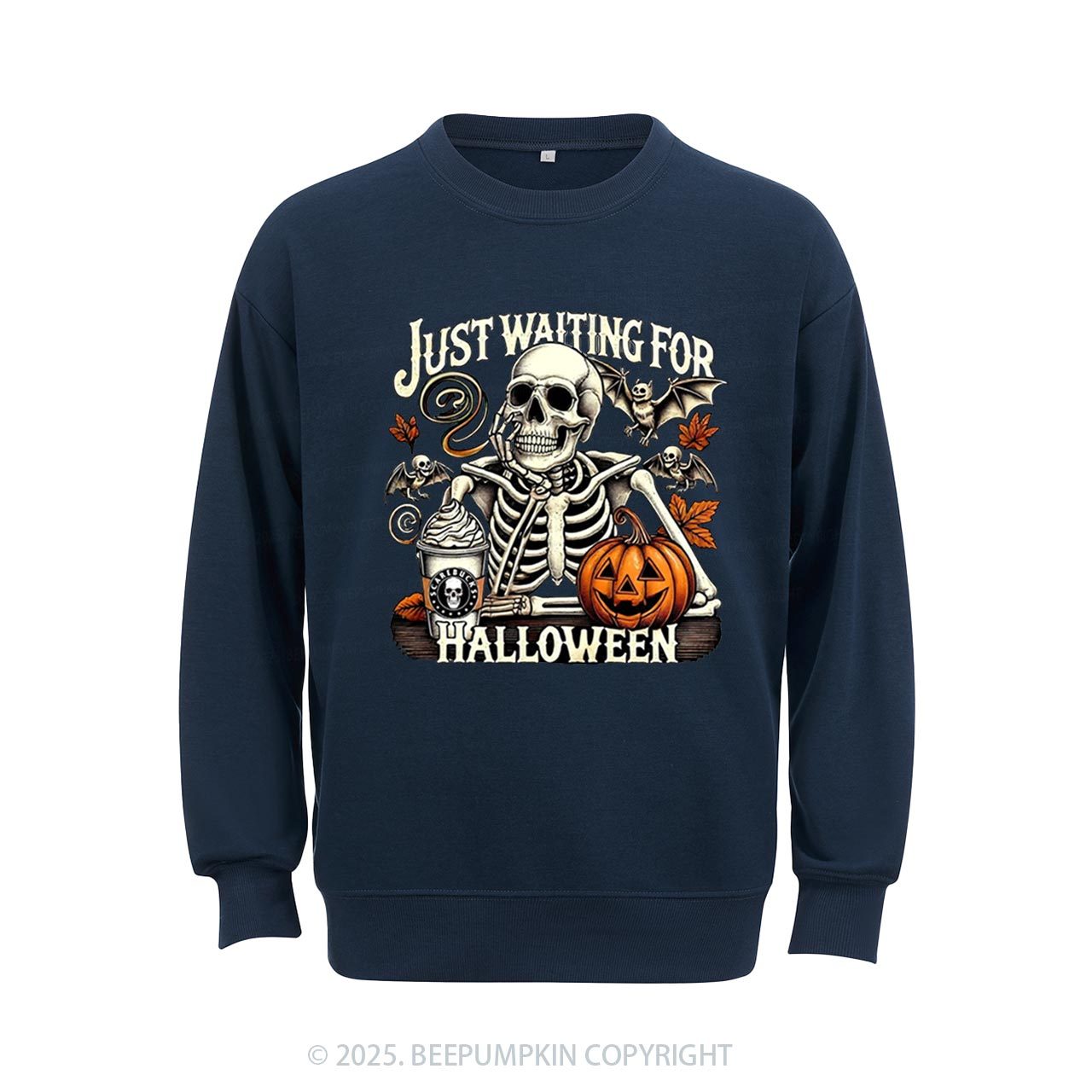 Just Waiting For Halloween Sweatshirt Beepumpkin