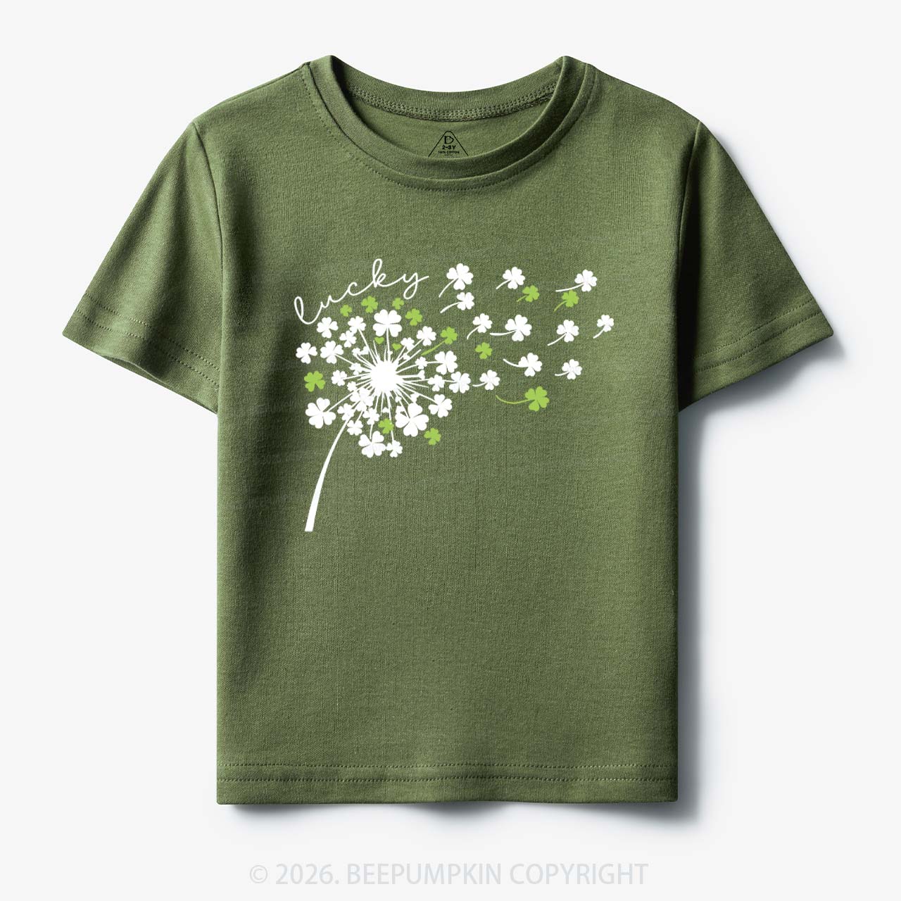 Dandelion Shamrock St. Patrick's Day Toddler&Kid's Tees Beepumpkin