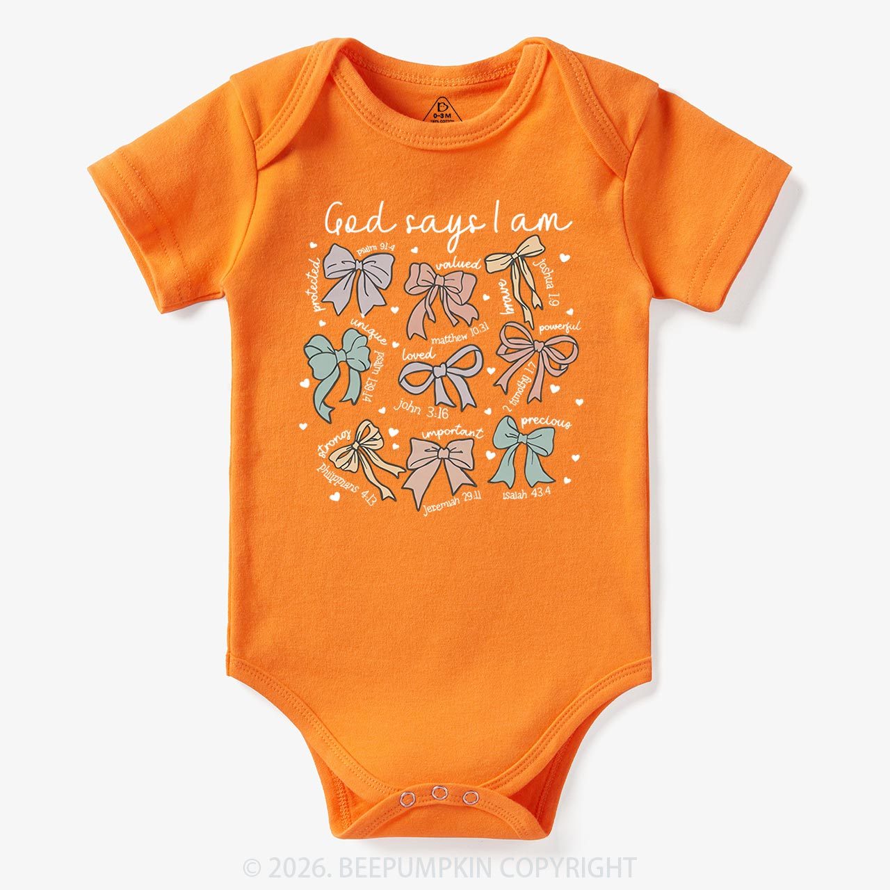 Jesus Gifts God Says I Am Girl Baby Bodysuit