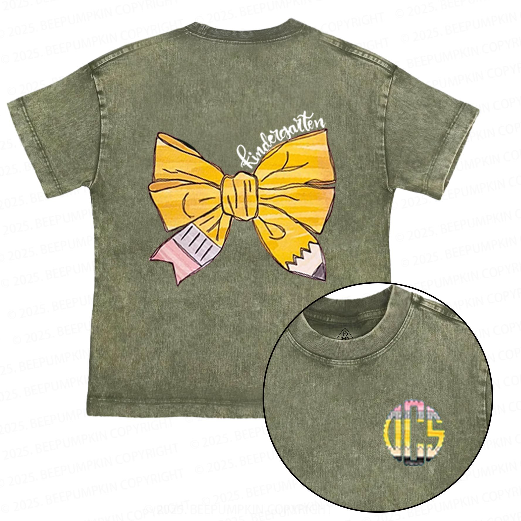 Personalization Girl's Coquette Toddler&Kids Washed Tees