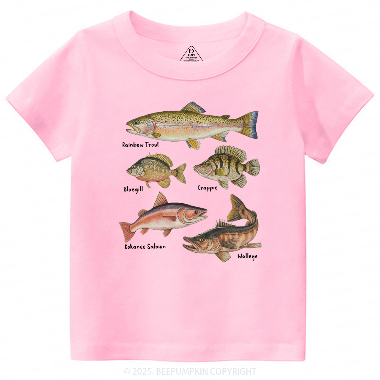 Lake Fish Field Guide Toddler&Kid's Tees Beepumpkin