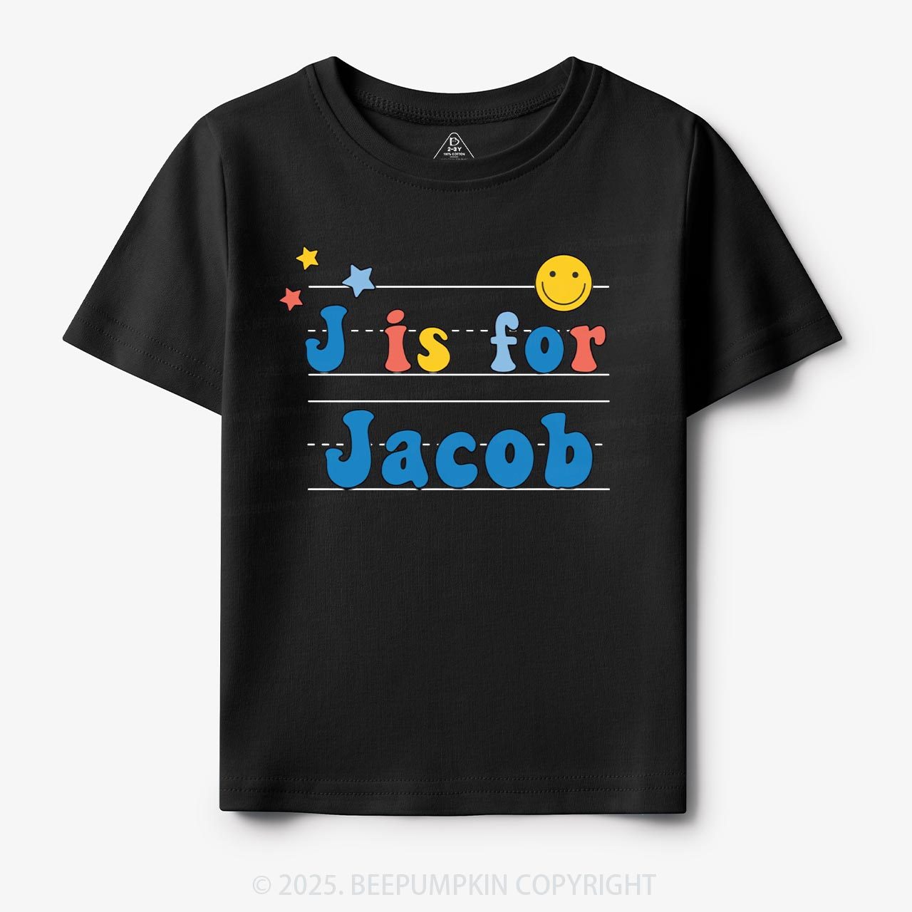 Personalized Letter Is For Name Toddler&Kid's Tees Beepumpkin