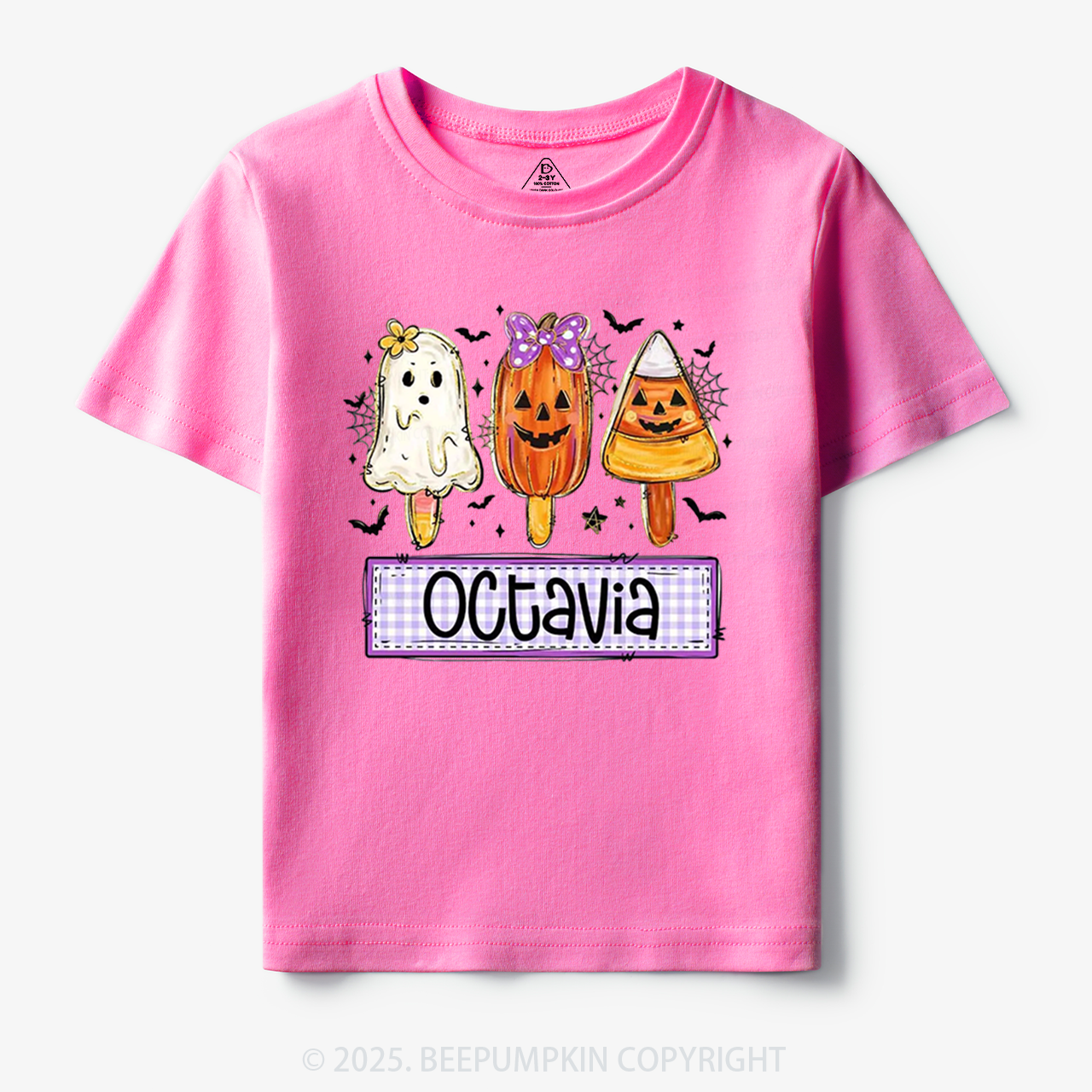 Personalized Boy Girl Halloween Toddler&Kid's Tees Beepumpkin