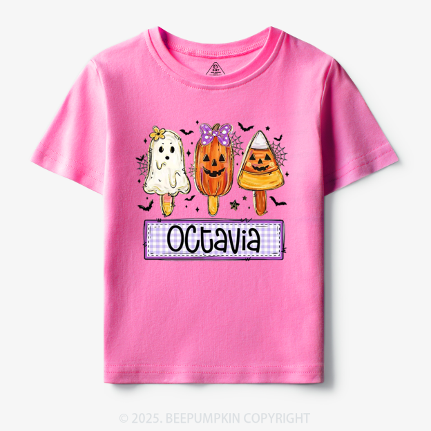 Personalized Boy Girl Halloween Toddler&Kid's Tees Beepumpkin
