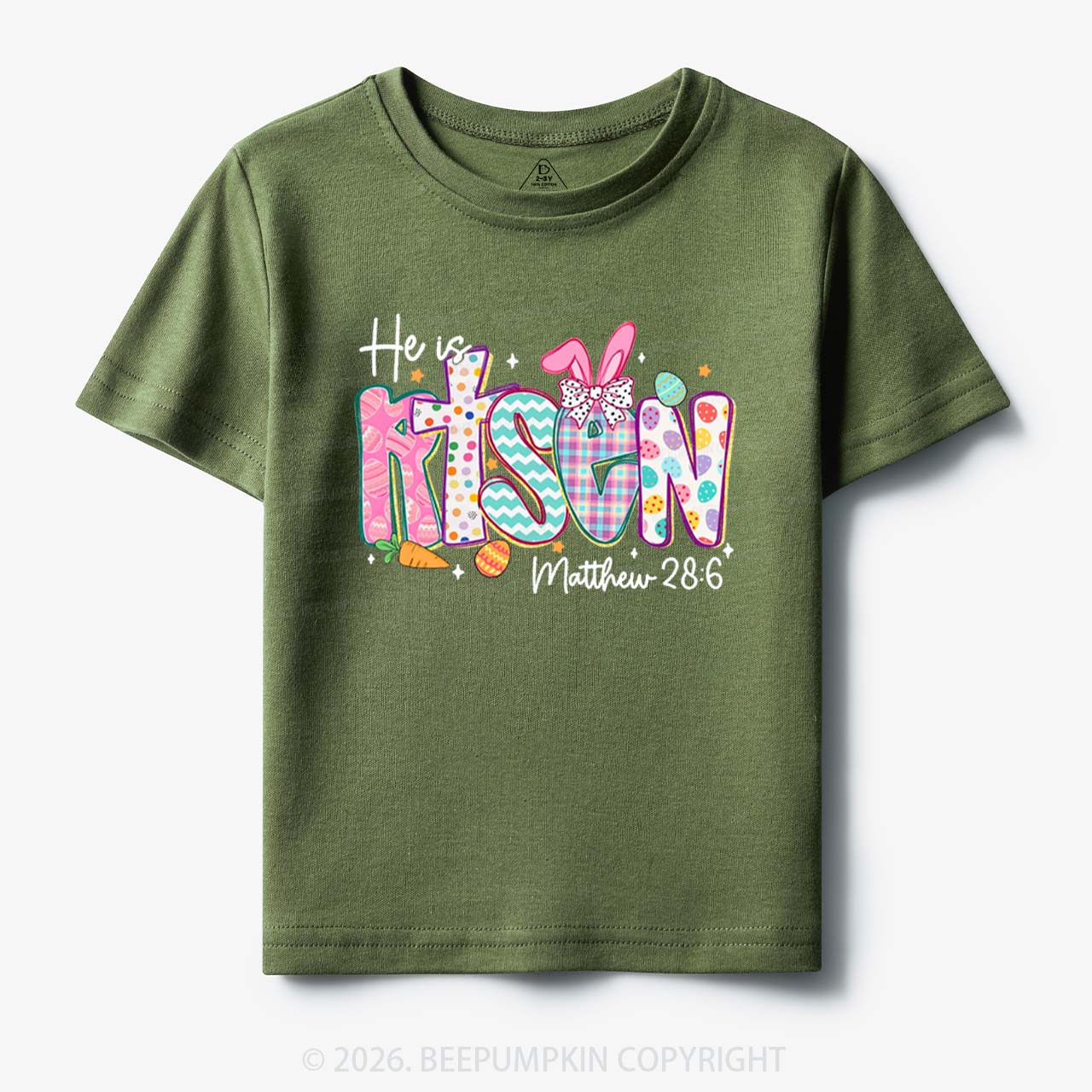 He Is Risen Christian Easter Toddler&Kid's Tees