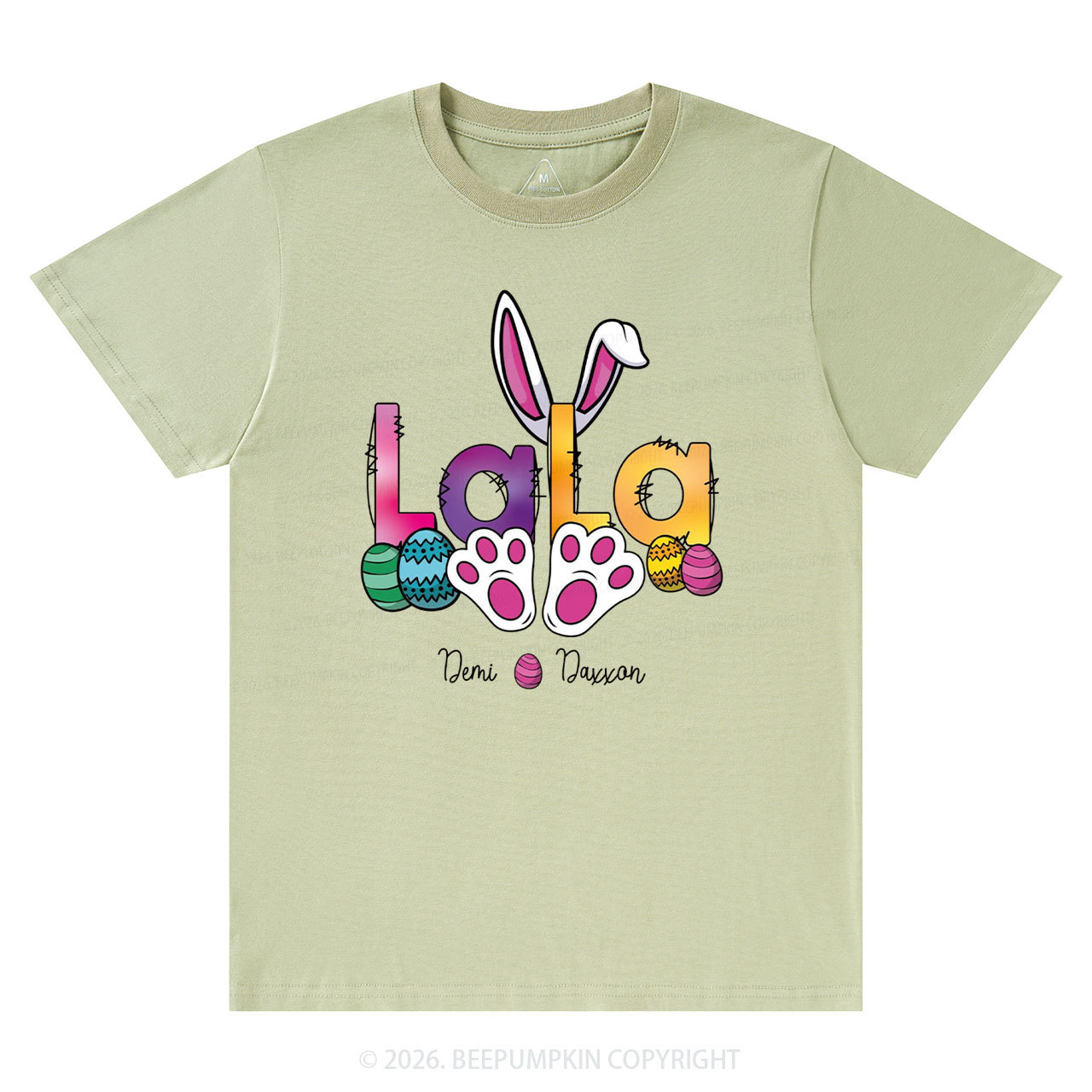 Personalized Spring Easter Bunnies Mimi T-Shirts
