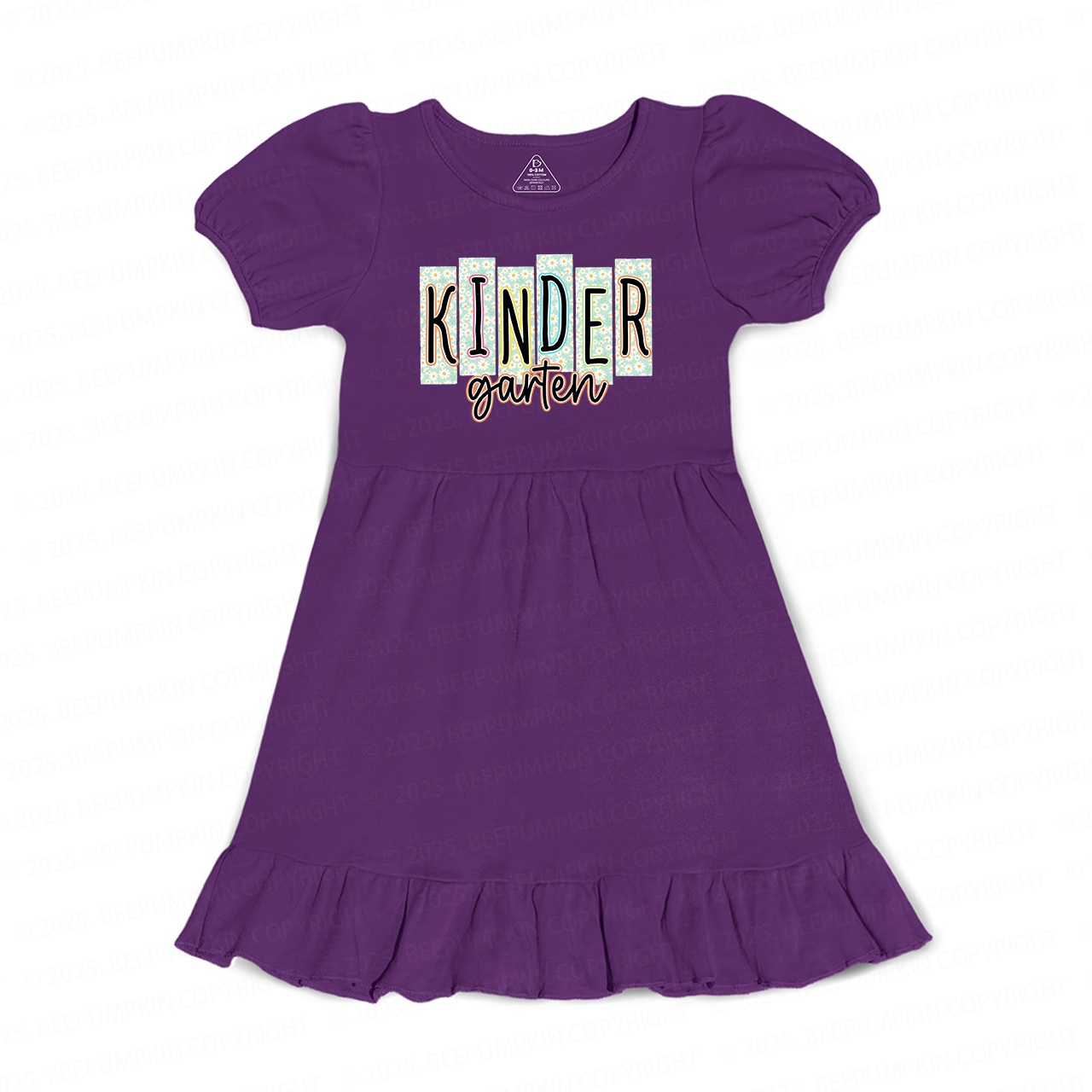 Personalized Floral School Days Toddler&Kid's Ruffle Dress Beepumpkin 