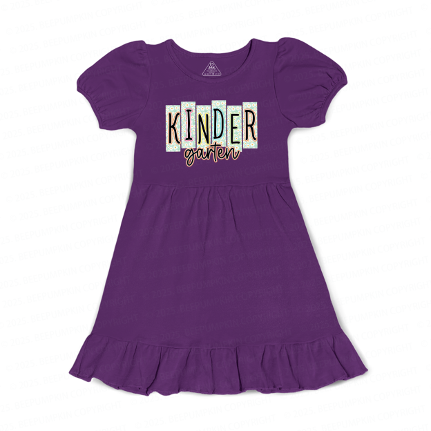 Personalized Floral School Days Toddler&Kid's Ruffle Dress Beepumpkin 