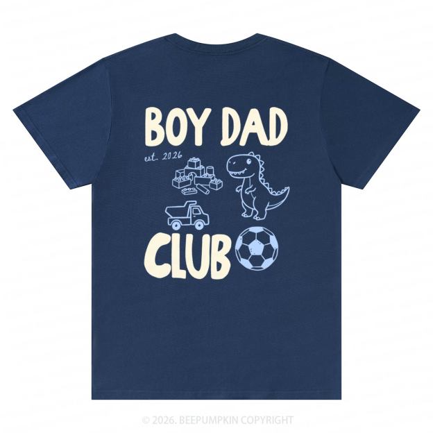 Personalized Boy Dad Club Fathers Day T-Shirts-Back Design