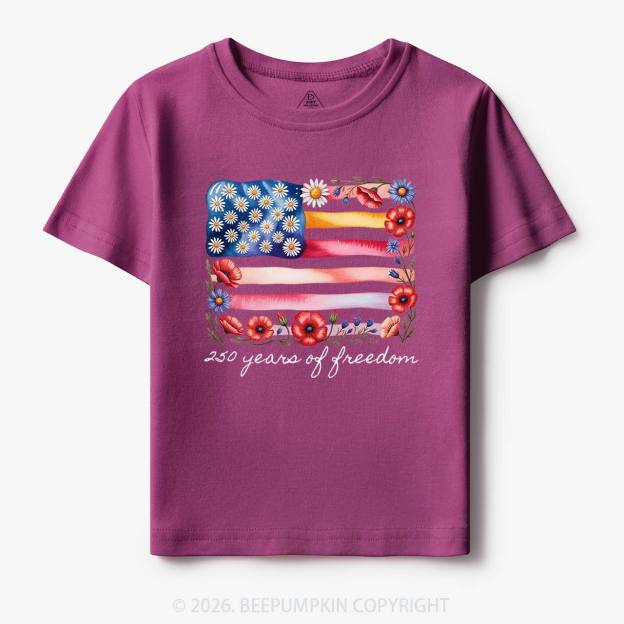 250 Years of Freedom Patriotic Toddler&Kid's Tees