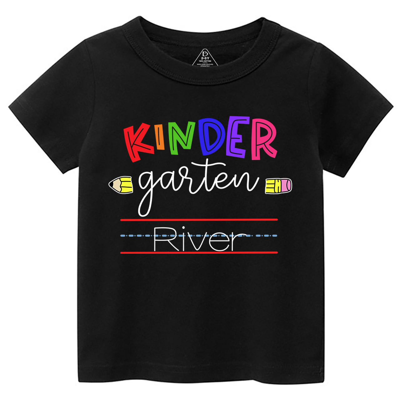 Personalized Kindergarten Line Name Shirt