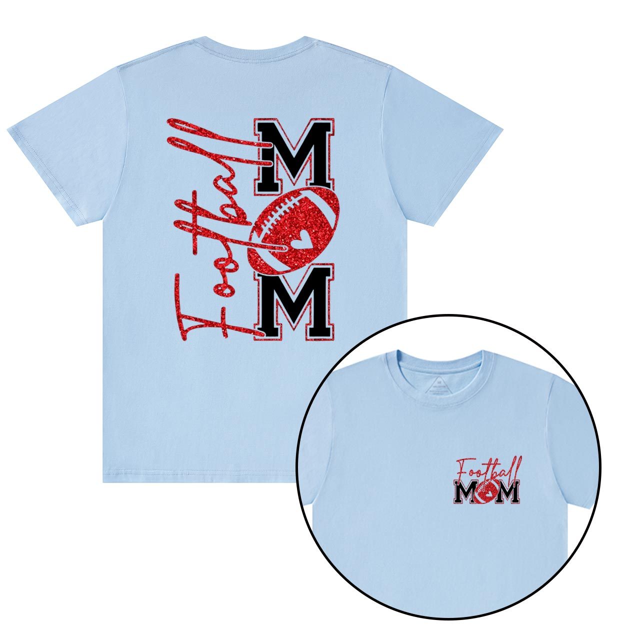 Glitter Football Mama T-Shirts Beepumpkin