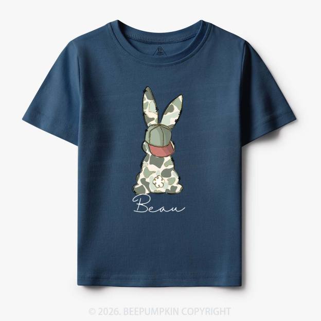 Personalized Floral Easter Bunny Toddler&Kid's Tees
