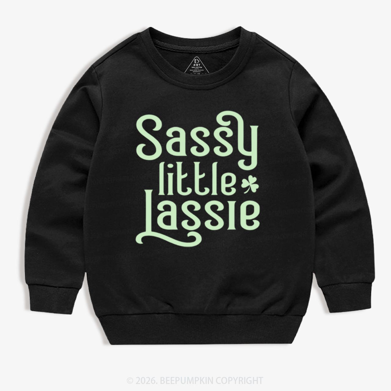 Sassy Little Lassie St. Patrick's Day Kid's Sweatshirt