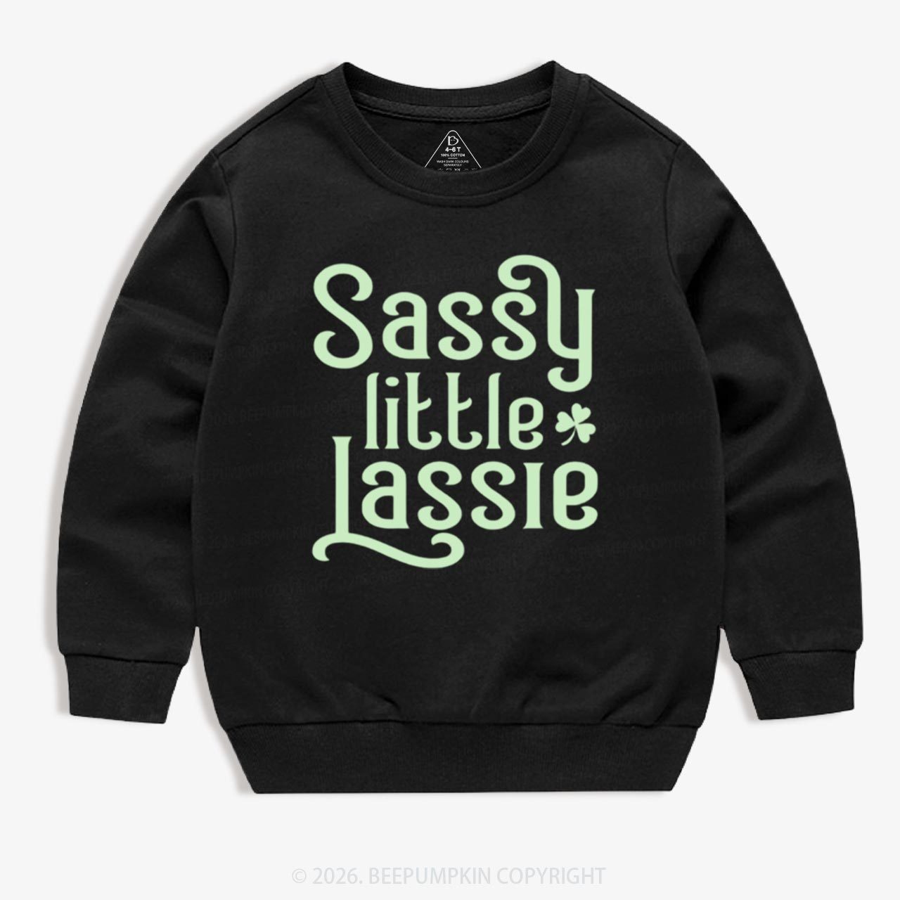 Sassy Little Lassie St. Patrick's Day Kid's Sweatshirt