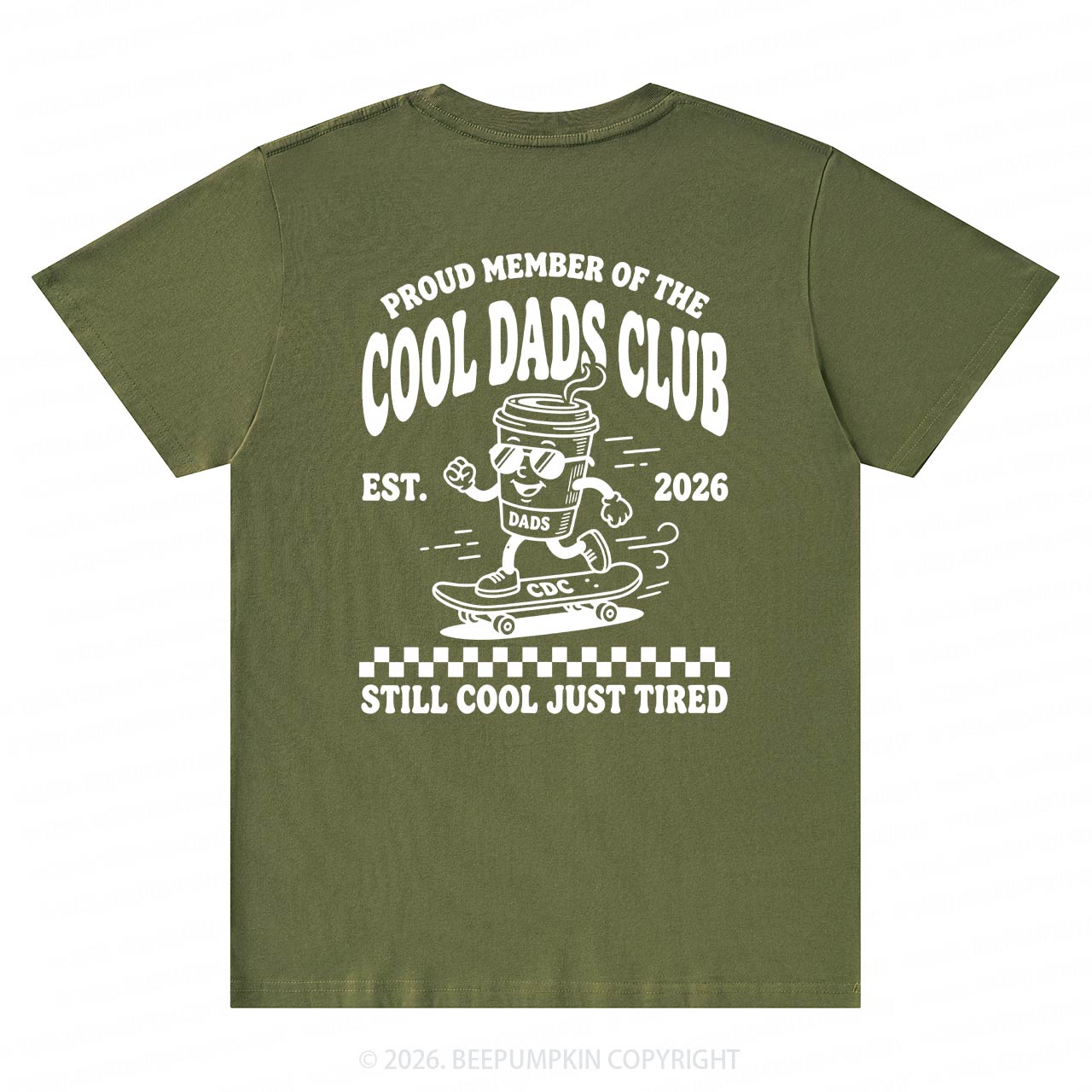 Cool Dads Club Still Cool Just Tired T-Shirts-Back Design