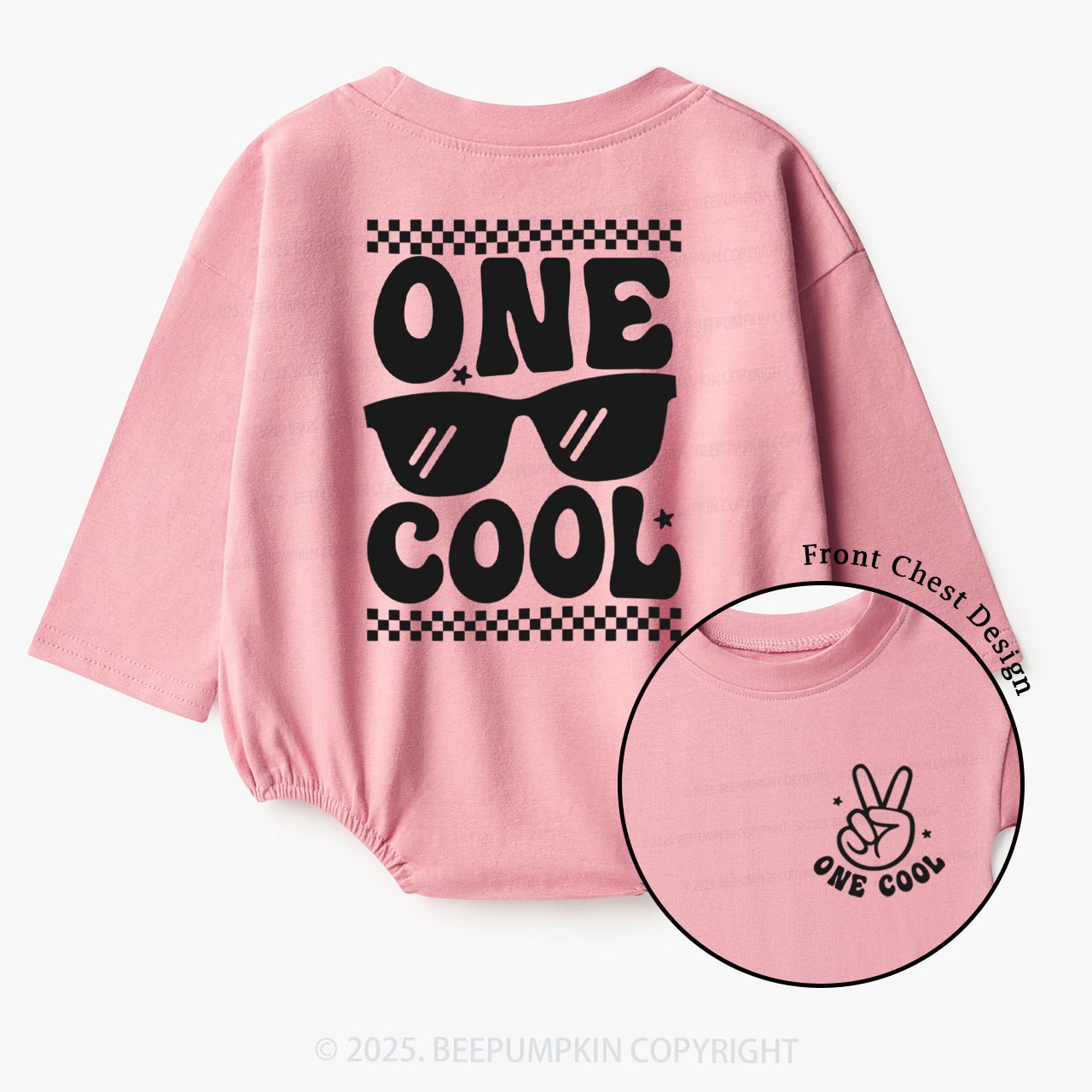 Personalized Two cool Baby Bubble Romper Beepumpkin