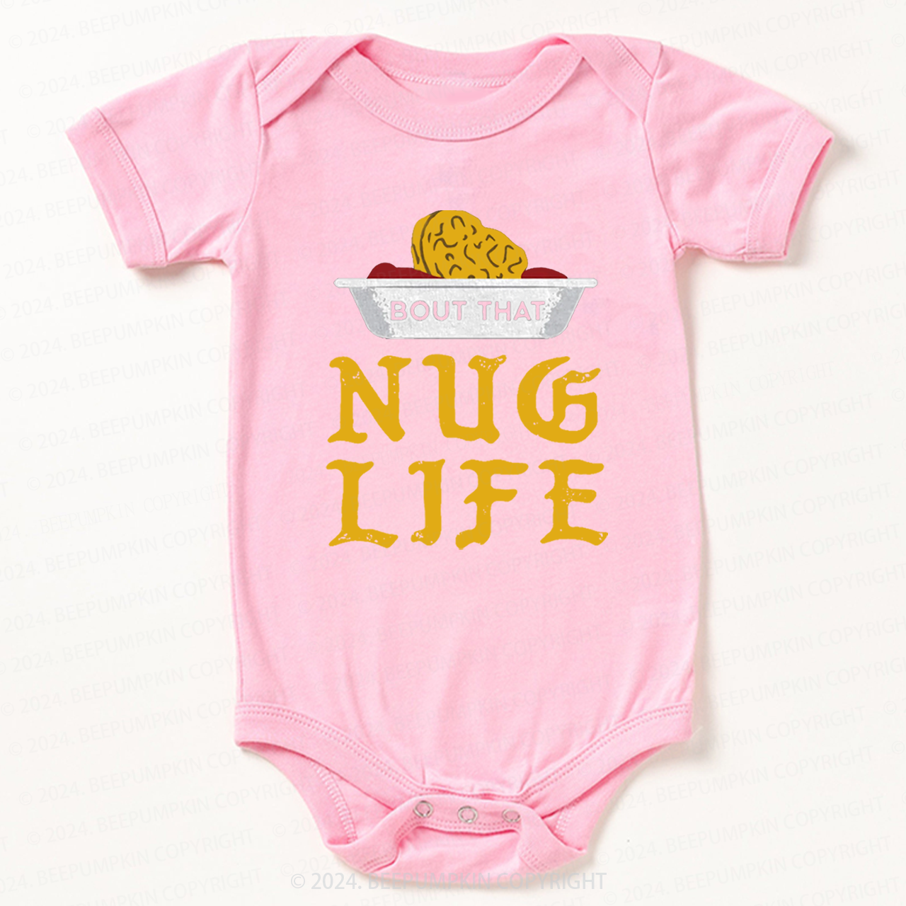 Nug Life Funny Chicken Nugget Baby Bodysuit 7
