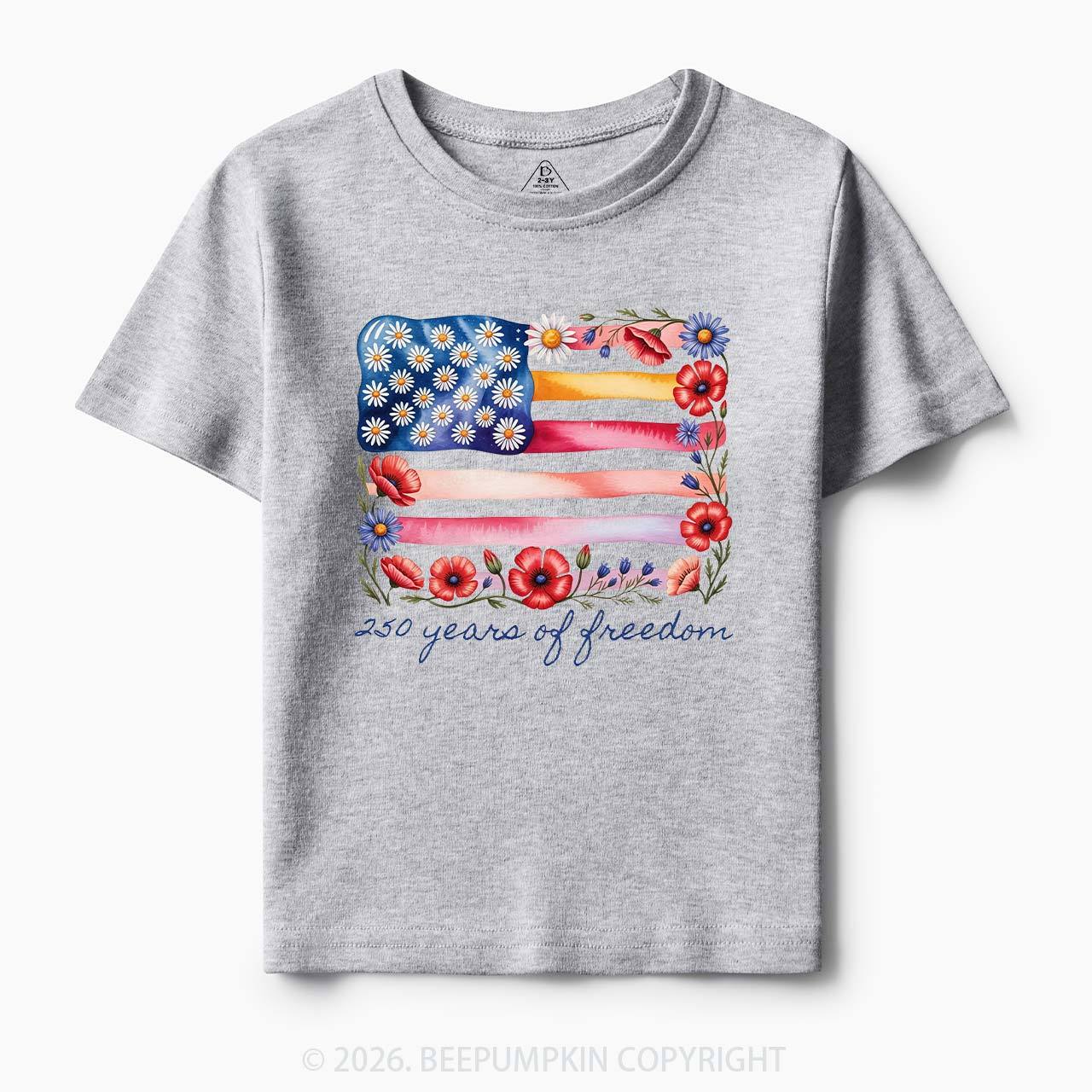 250 Years of Freedom Patriotic Toddler&Kid's Tees