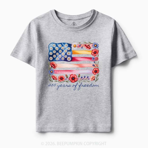 250 Years of Freedom Patriotic Toddler&Kid's Tees