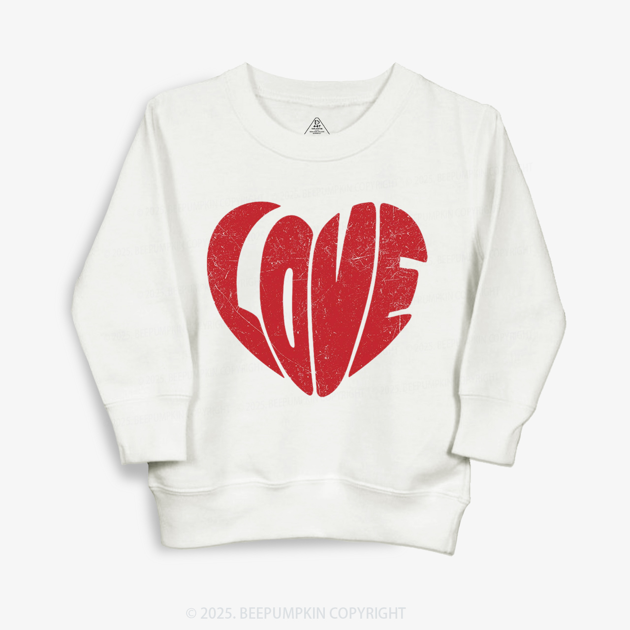 Retro Love Heart Valentine's Day Kid's Sweatshirt