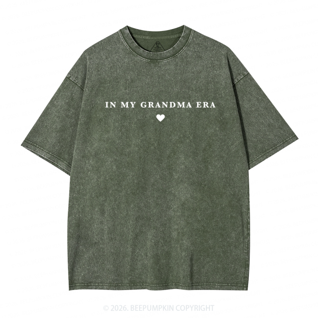 In My Grandma Era Adult Washed T-Shirts