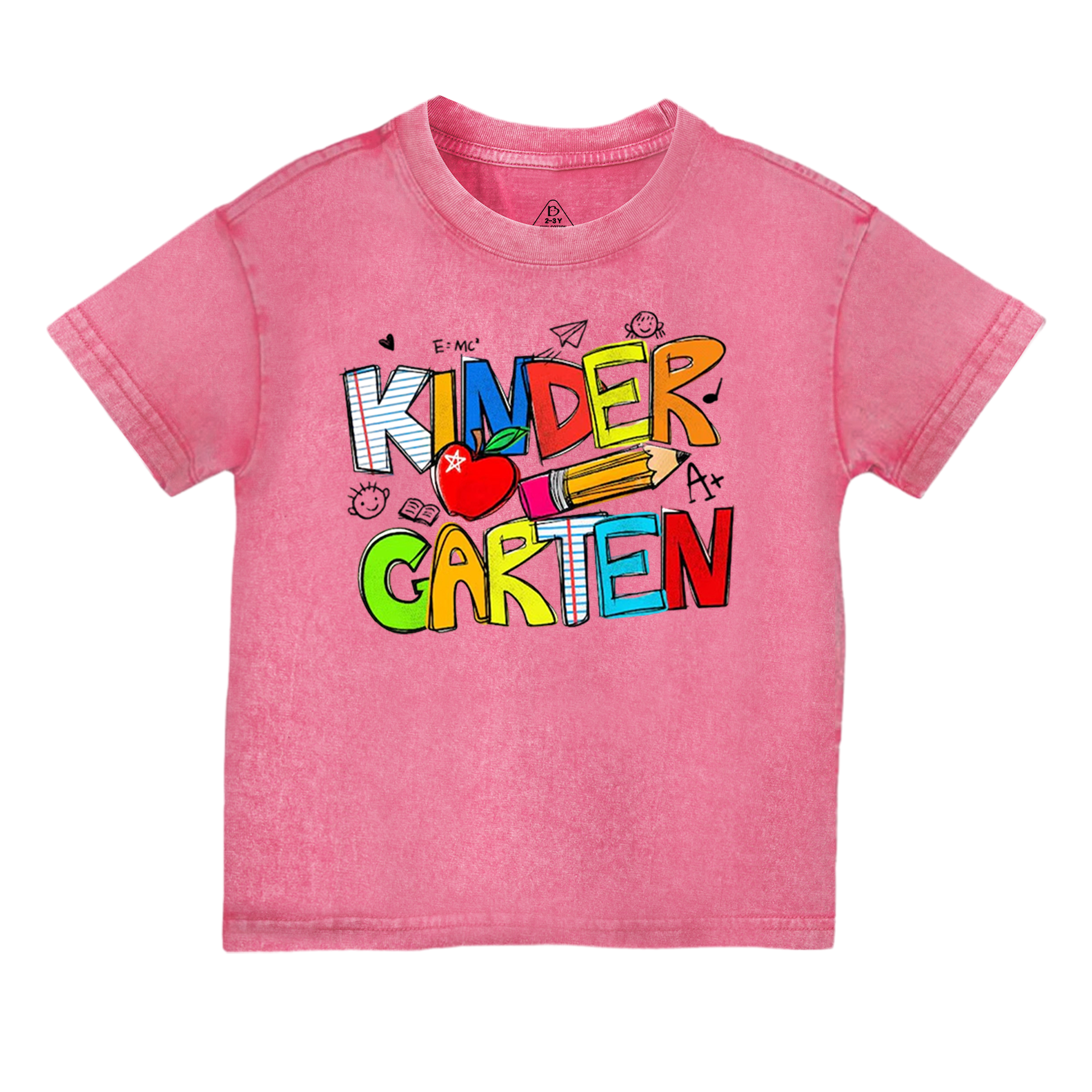 Personalized Crayon Graffiti Grade Toddler&Kids Washed Tees
