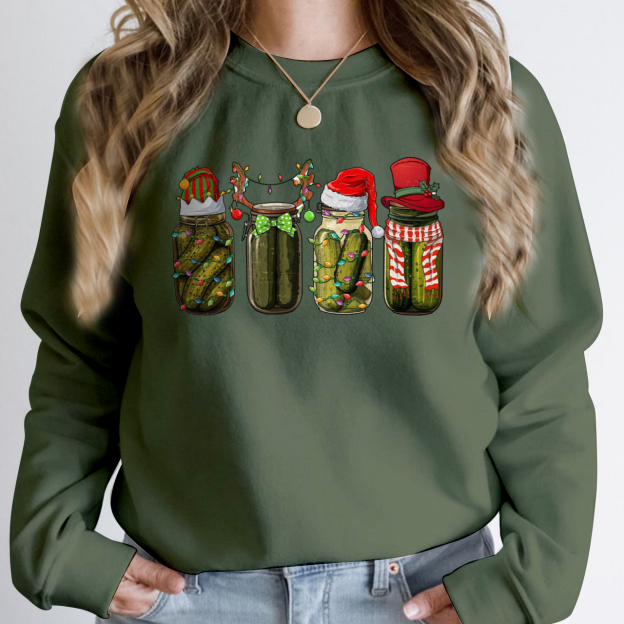  Funny Christmas Pickle Sweatshirt For Mama