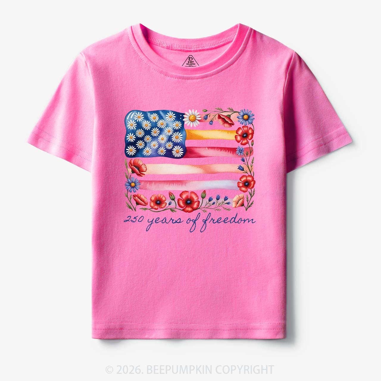 250 Years of Freedom Patriotic Toddler&Kid's Tees