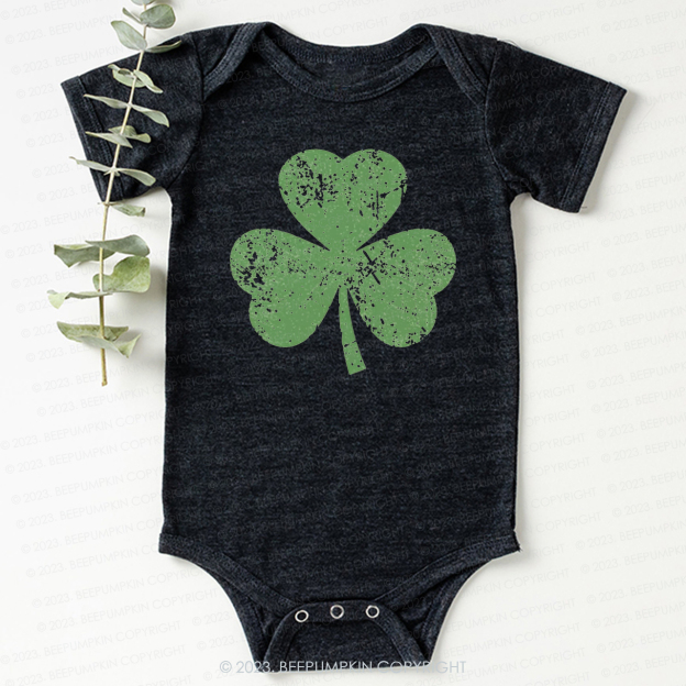 Three Leaves Clover St.Patricks Day Bodysuit For Baby
