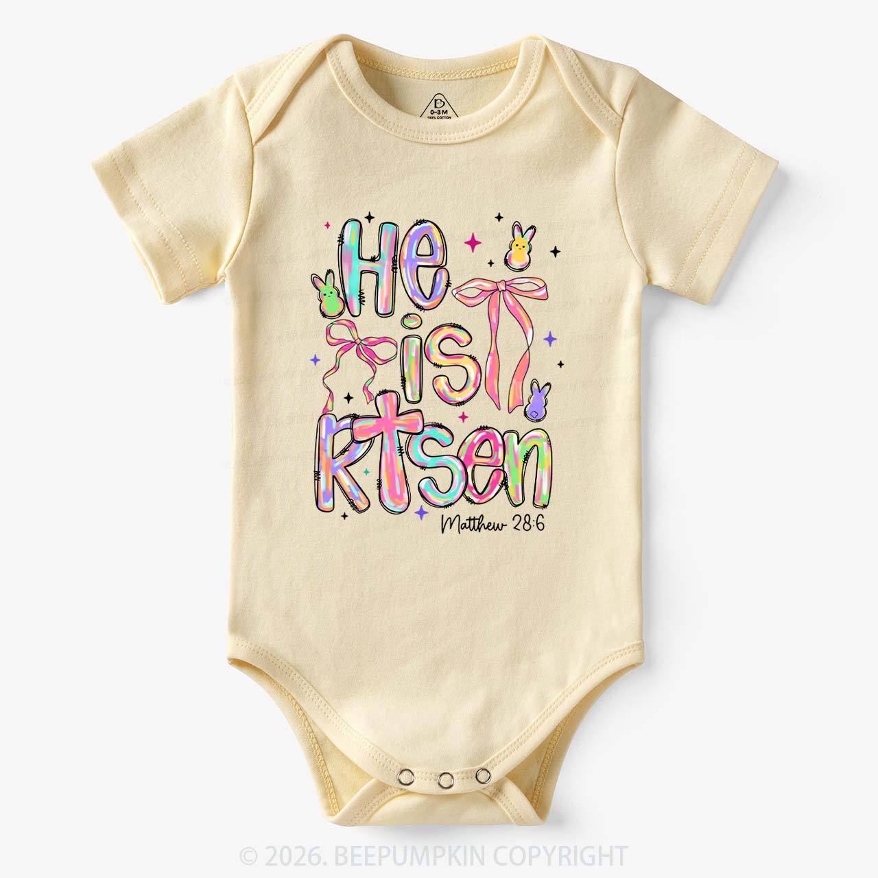 Risen In Color  Candy Bunny Baby Bodysuit