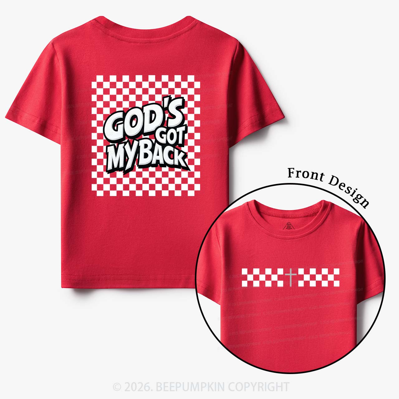 God's Got My Back Christian Toddler&Kid's Tees