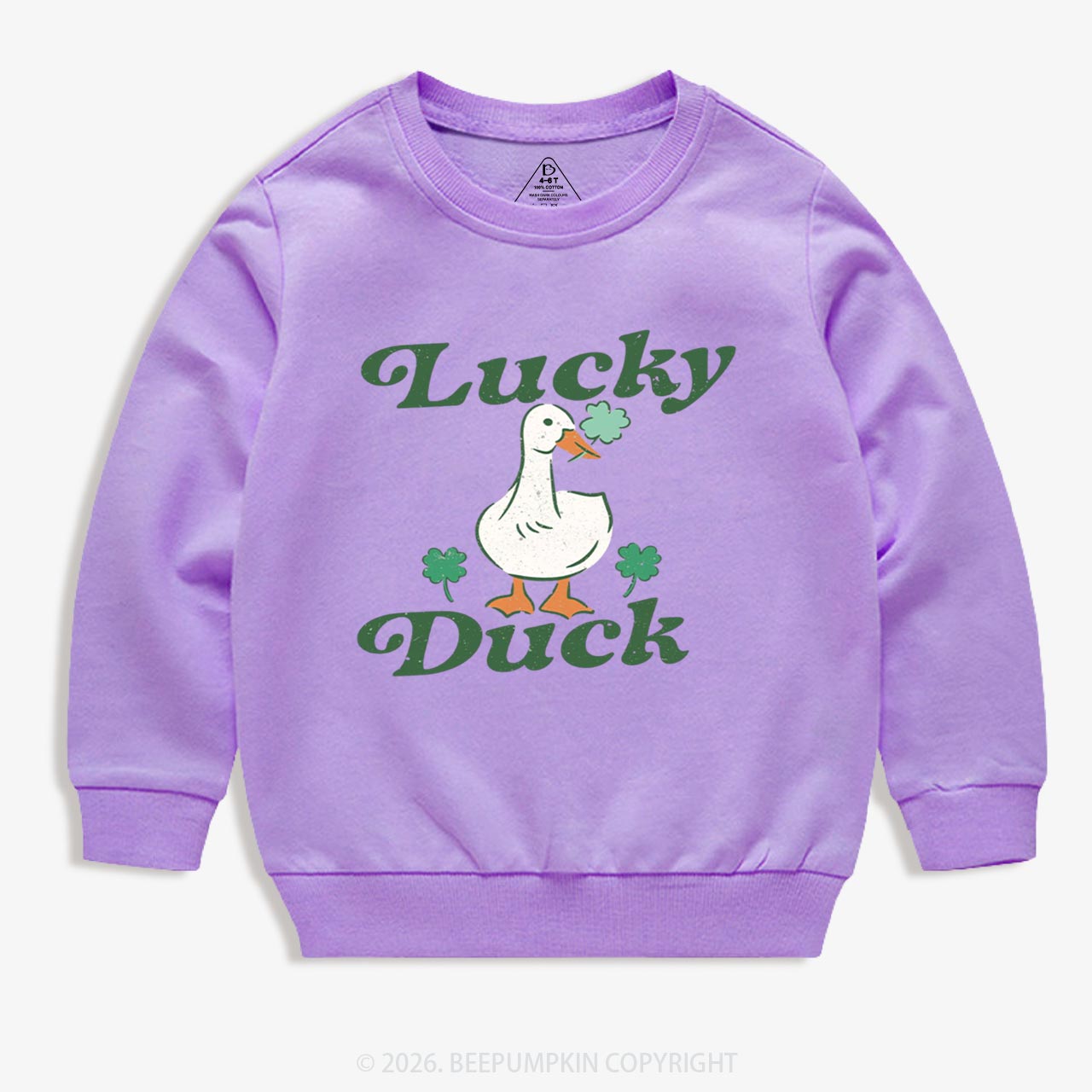 Lucky Duck St Patrick's Day Kid's Sweatshirt