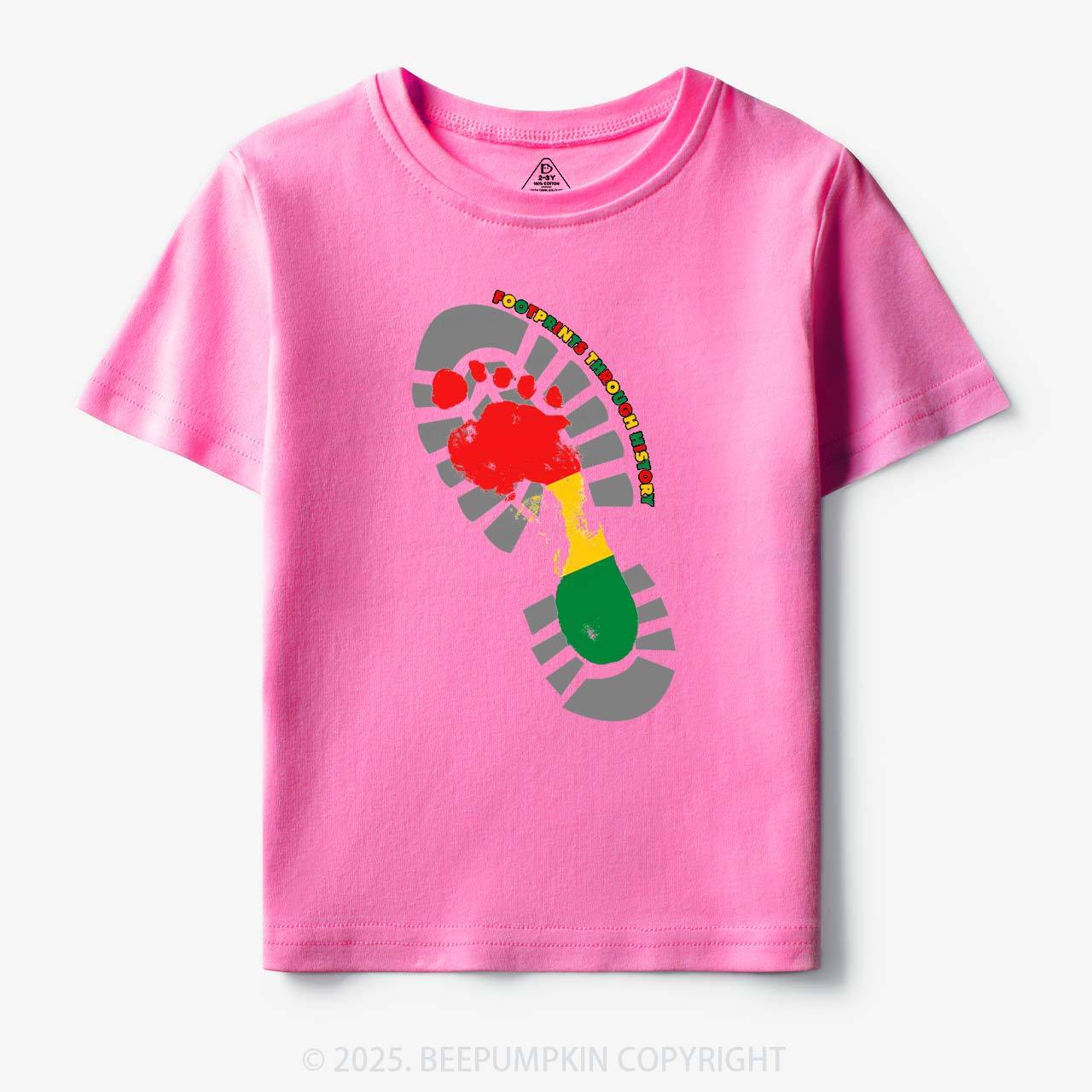 Black History Month Footprint Toddler&Kid's Tees Beepumpkin